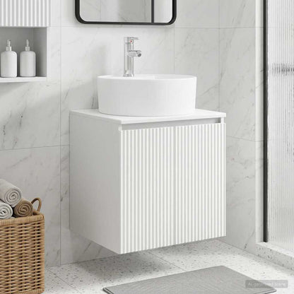 vidaXL Wall-Mounted Sink Vanity White 49.5 x 44.5 x 65 cm