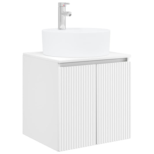 vidaXL Wall-Mounted Sink Vanity White 49.5 x 44.5 x 65 cm