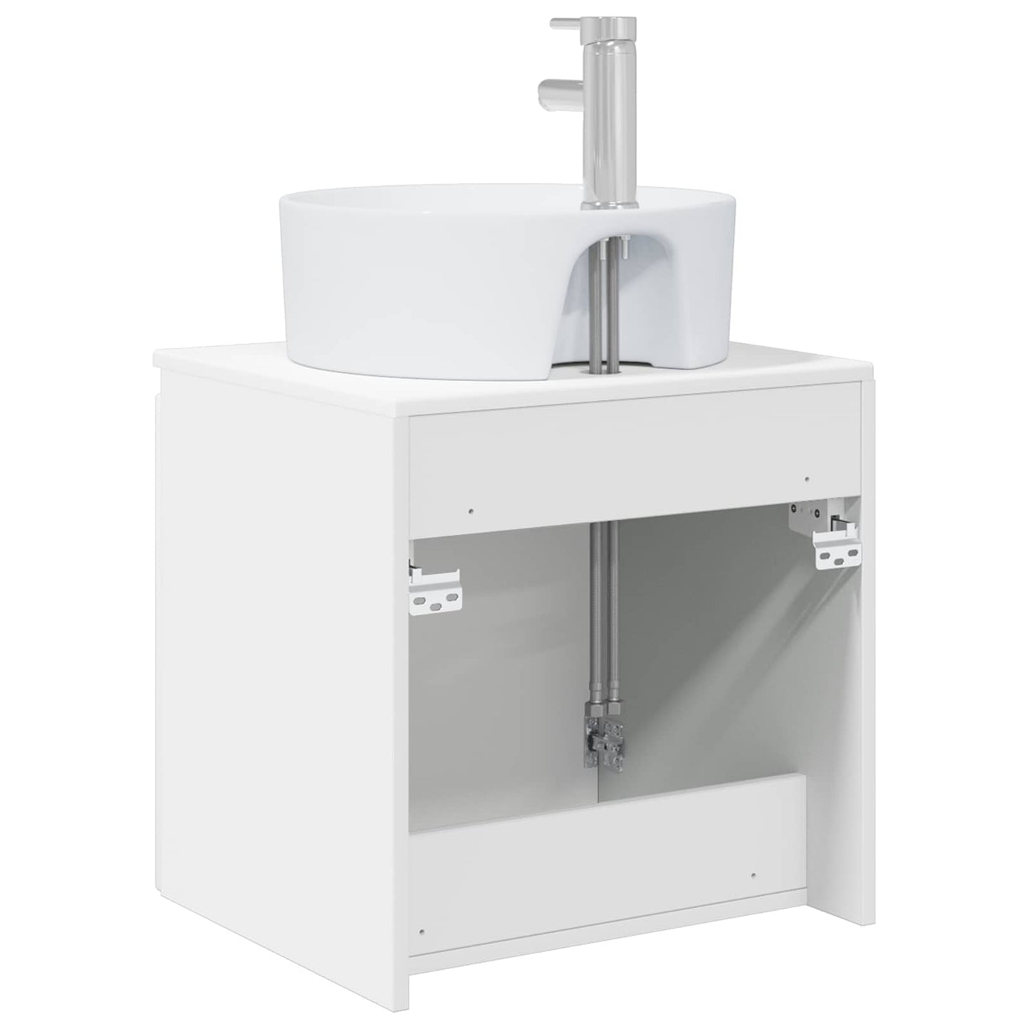 vidaXL Wall-Mounted Sink Vanity White 49.5 x 44.5 x 65 cm