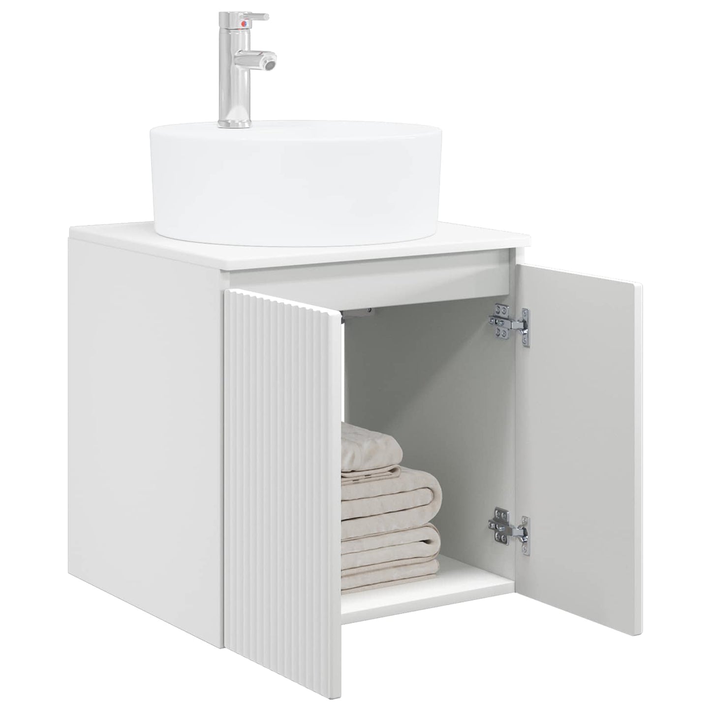 vidaXL Wall-Mounted Sink Vanity White 49.5 x 44.5 x 65 cm