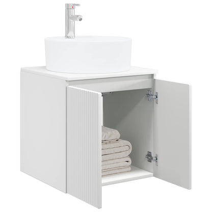vidaXL Wall-Mounted Sink Vanity White 49.5 x 44.5 x 65 cm