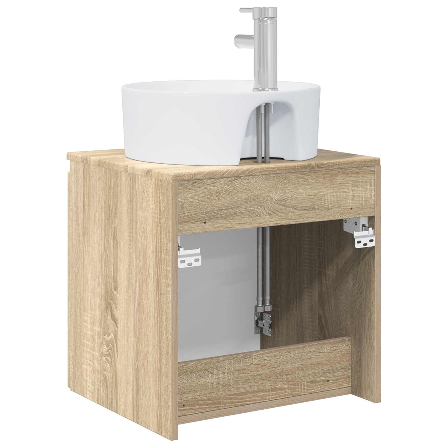 vidaXL Wall-Mounted Sink Vanity Sonoma Oak 49.5 x 44.5 x 65 cm