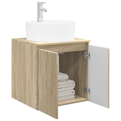 vidaXL Wall-Mounted Sink Vanity Sonoma Oak 49.5 x 44.5 x 65 cm
