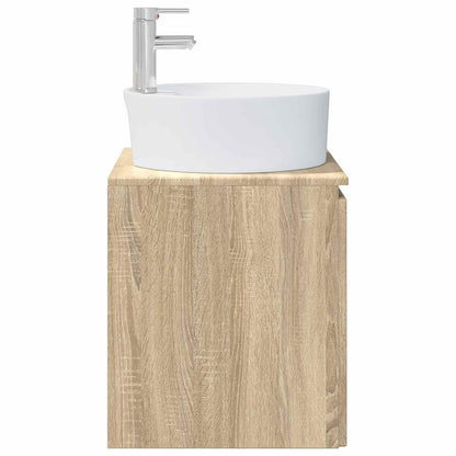 vidaXL Wall-Mounted Sink Vanity Sonoma Oak 49.5 x 44.5 x 65 cm