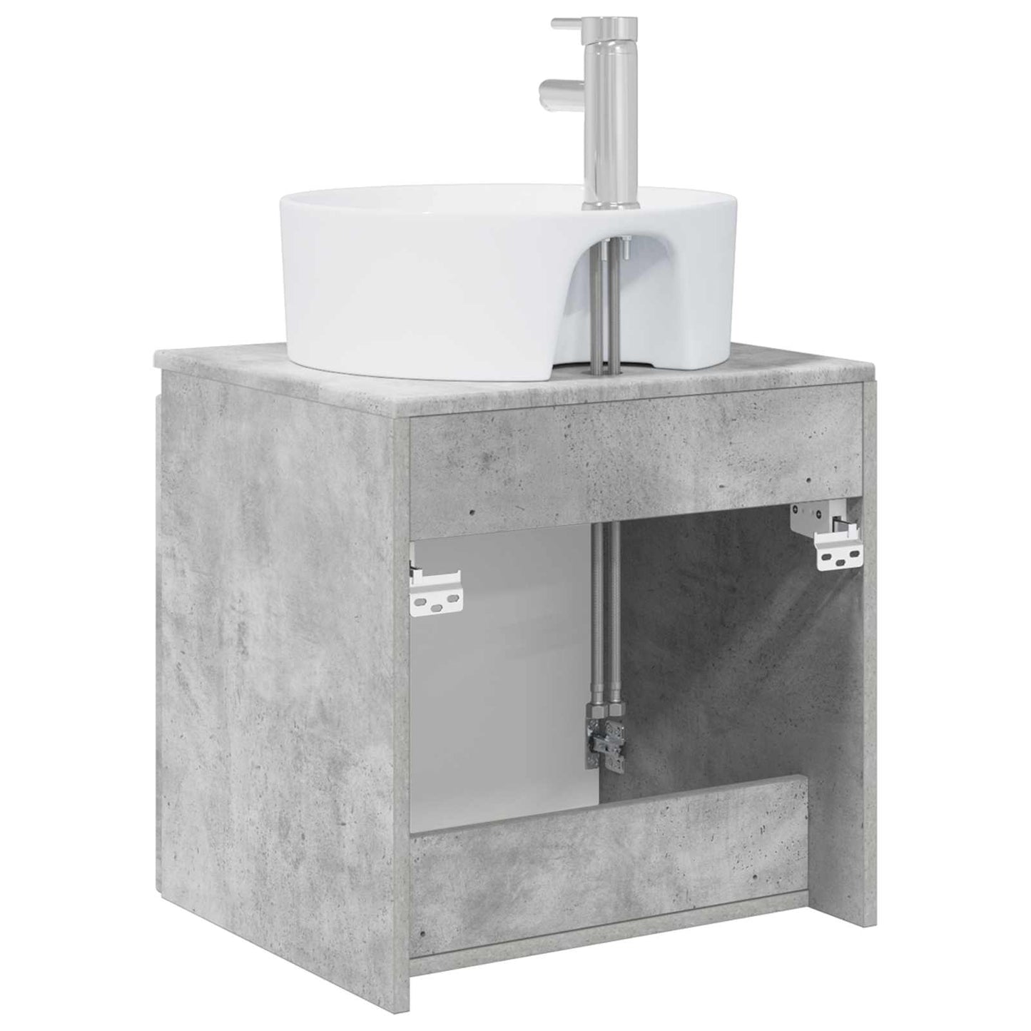 vidaXL Wall-Mounted Sink Vanity Concrete Grey 49.5 x 44.5 x 65 cm