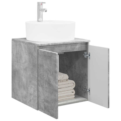 vidaXL Wall-Mounted Sink Vanity Concrete Grey 49.5 x 44.5 x 65 cm