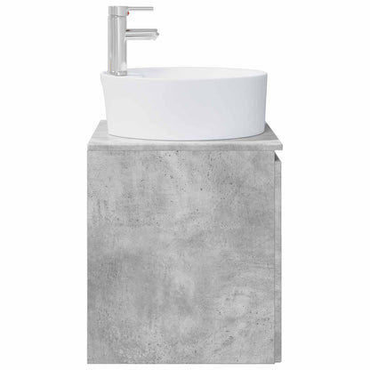 vidaXL Wall-Mounted Sink Vanity Concrete Grey 49.5 x 44.5 x 65 cm