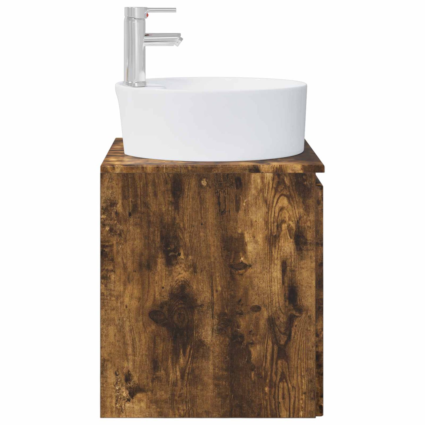 vidaXL Wall-Mounted Sink Vanity Smoked Oak 49.5 x 44.5 x 65 cm