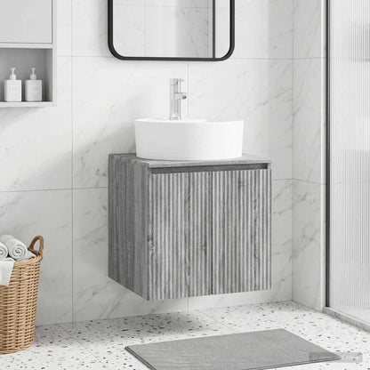 vidaXL Wall-Mounted Sink Vanity Grey Sonoma 49.5 x 44.5 x 65 cm
