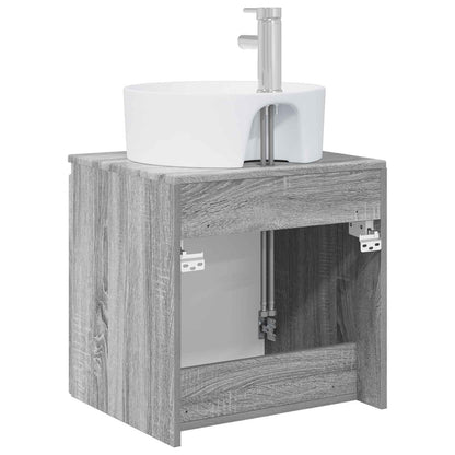 vidaXL Wall-Mounted Sink Vanity Grey Sonoma 49.5 x 44.5 x 65 cm