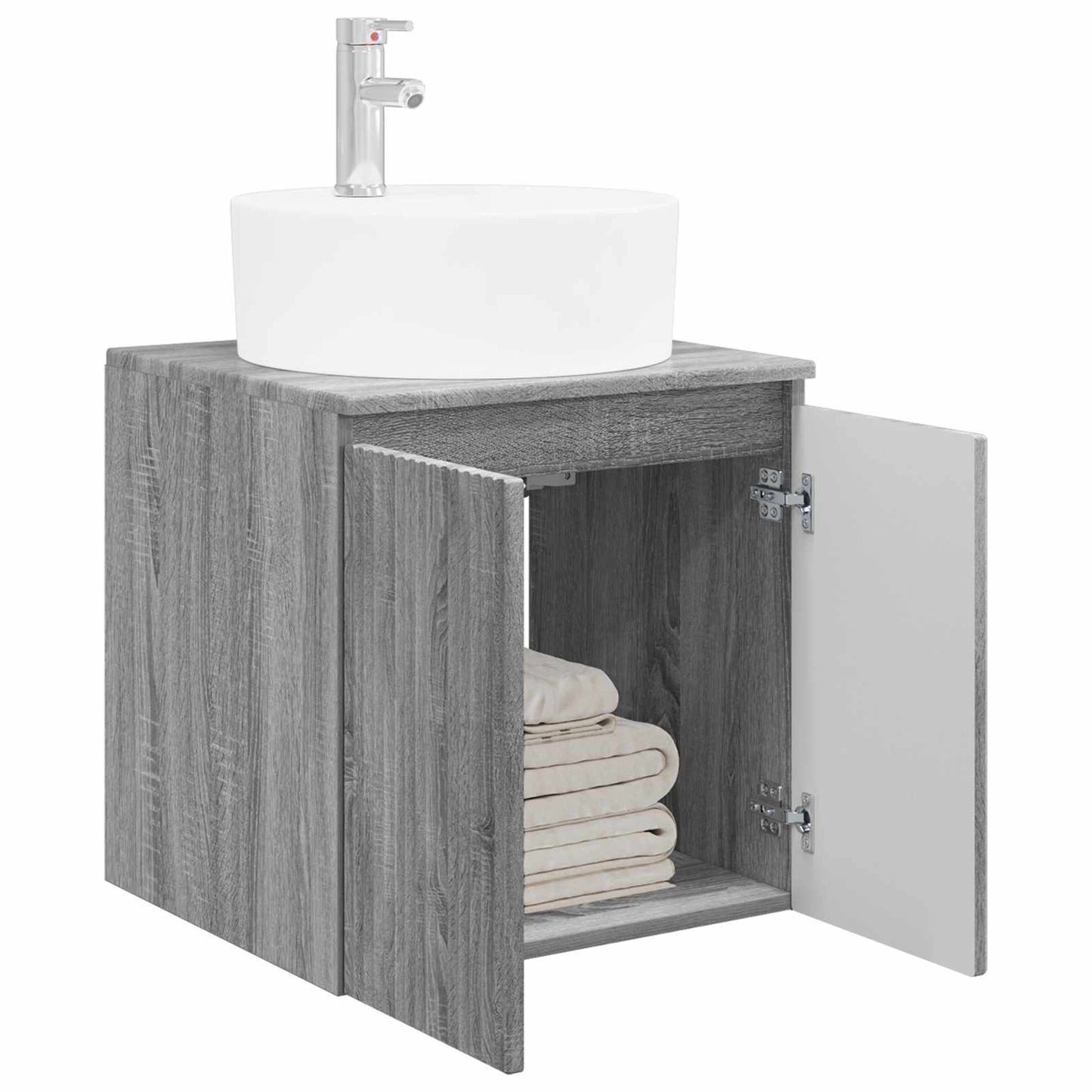 vidaXL Wall-Mounted Sink Vanity Grey Sonoma 49.5 x 44.5 x 65 cm