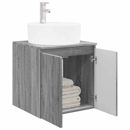 vidaXL Wall-Mounted Sink Vanity Grey Sonoma 49.5 x 44.5 x 65 cm