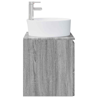vidaXL Wall-Mounted Sink Vanity Grey Sonoma 49.5 x 44.5 x 65 cm