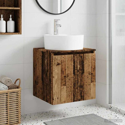 vidaXL Wall-Mounted Sink Vanity Old Wood 49.5 x 44.5 x 65 cm