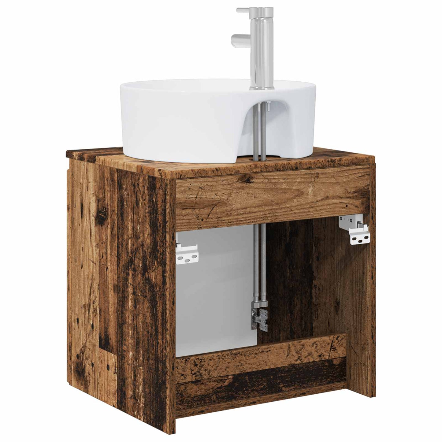 vidaXL Wall-Mounted Sink Vanity Old Wood 49.5 x 44.5 x 65 cm