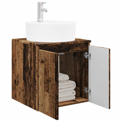 vidaXL Wall-Mounted Sink Vanity Old Wood 49.5 x 44.5 x 65 cm