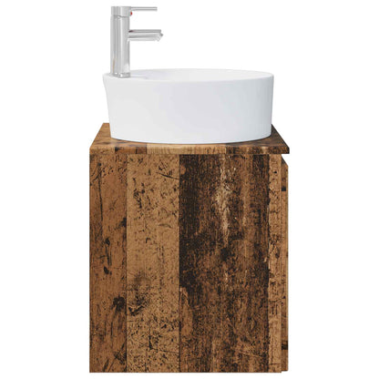 vidaXL Wall-Mounted Sink Vanity Old Wood 49.5 x 44.5 x 65 cm