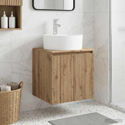 vidaXL Wall-Mounted Sink Vanity Artisan Oak 49.5 x 44.5 x 65 cm