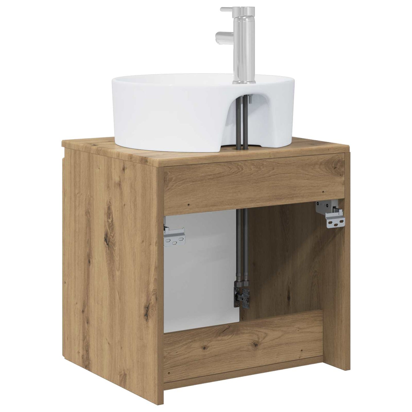 vidaXL Wall-Mounted Sink Vanity Artisan Oak 49.5 x 44.5 x 65 cm