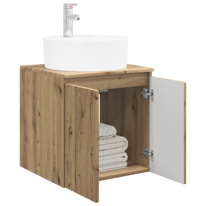 vidaXL Wall-Mounted Sink Vanity Artisan Oak 49.5 x 44.5 x 65 cm