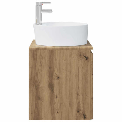 vidaXL Wall-Mounted Sink Vanity Artisan Oak 49.5 x 44.5 x 65 cm