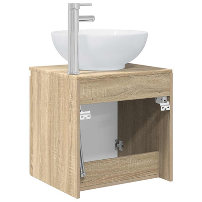 vidaXL Wall-Mounted Sink Vanity Sonoma Oak 49.5 x 44.5 x 65 cm