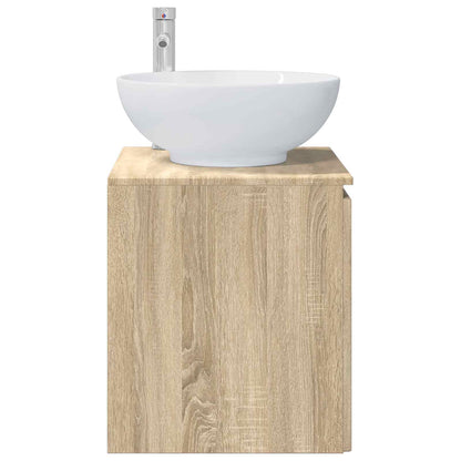 vidaXL Wall-Mounted Sink Vanity Sonoma Oak 49.5 x 44.5 x 65 cm