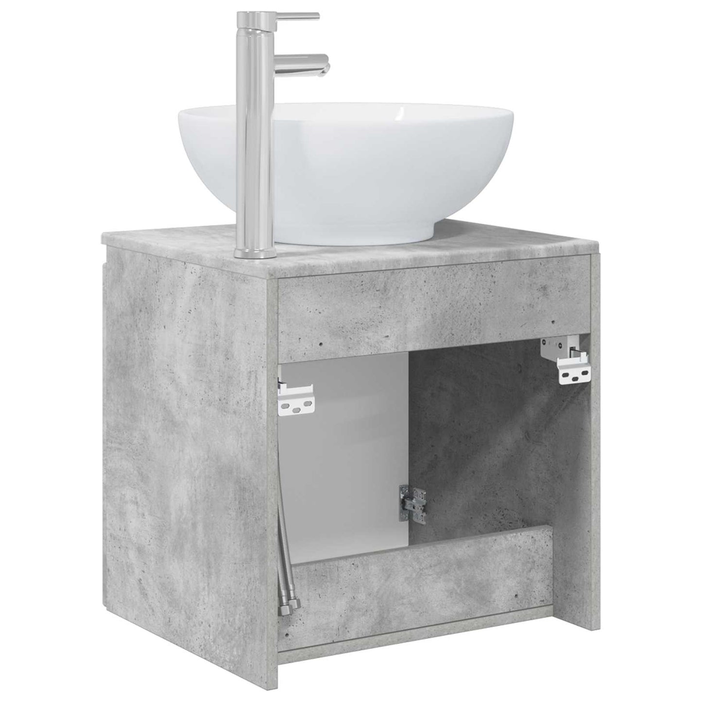 vidaXL Wall-Mounted Sink Vanity Concrete Grey 49.5 x 44.5 x 65 cm