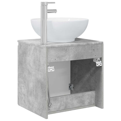 vidaXL Wall-Mounted Sink Vanity Concrete Grey 49.5 x 44.5 x 65 cm