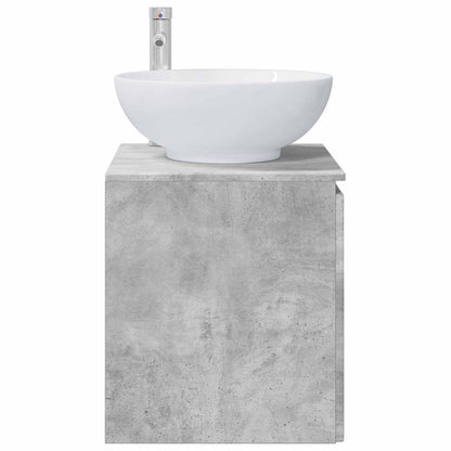 vidaXL Wall-Mounted Sink Vanity Concrete Grey 49.5 x 44.5 x 65 cm