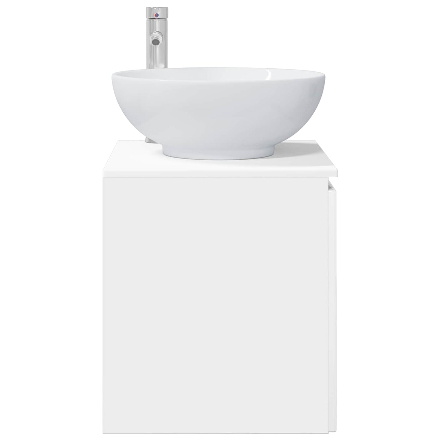 vidaXL Wall-Mounted Sink Vanity High Gloss White 49.5 x 44.5 x 65 cm