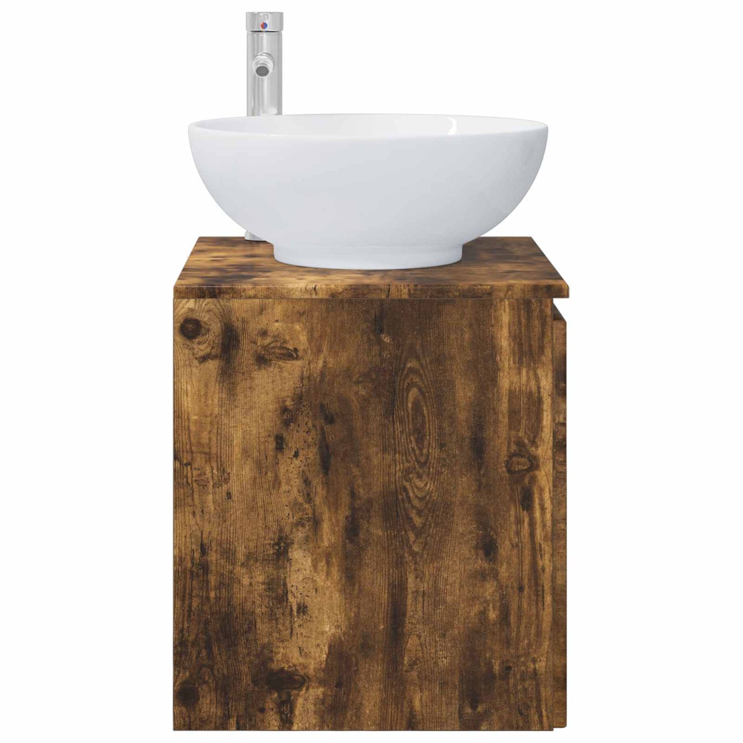 vidaXL Wall-Mounted Sink Vanity Smoked Oak 49.5 x 44.5 x 65 cm