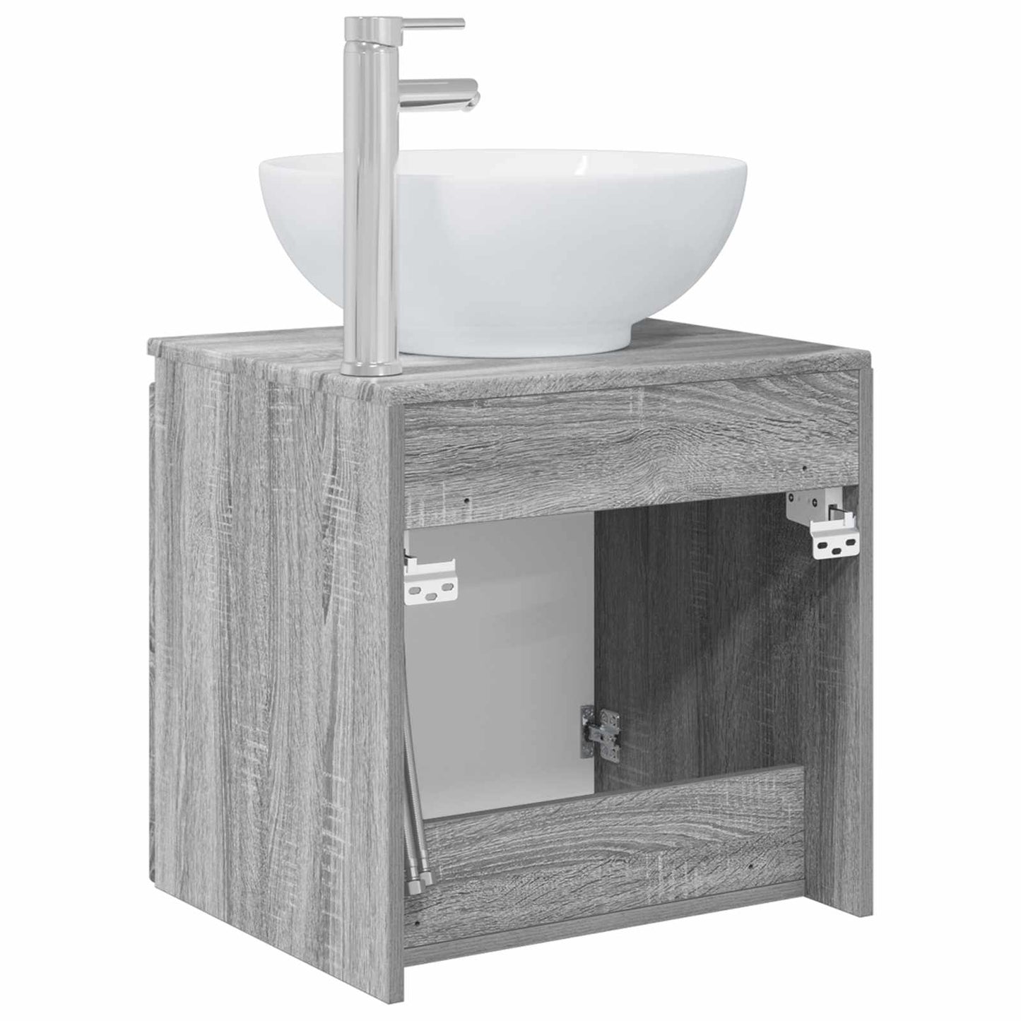 vidaXL Wall-Mounted Sink Vanity Grey Sonoma 49.5 x 44.5 x 65 cm