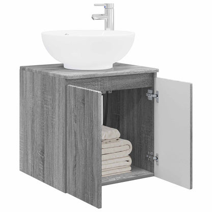 vidaXL Wall-Mounted Sink Vanity Grey Sonoma 49.5 x 44.5 x 65 cm
