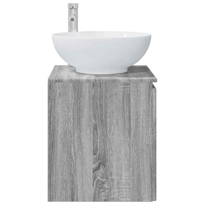 vidaXL Wall-Mounted Sink Vanity Grey Sonoma 49.5 x 44.5 x 65 cm