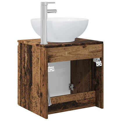 vidaXL Wall-Mounted Sink Vanity Old Wood 49.5 x 44.5 x 65 cm