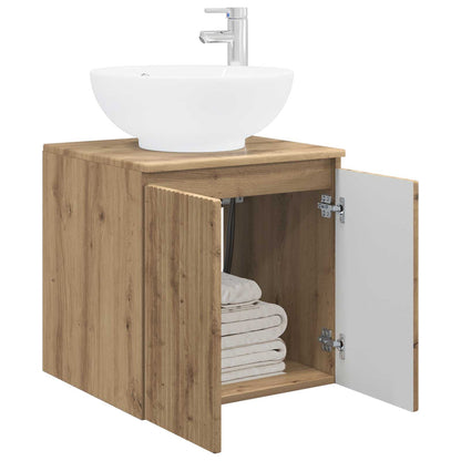 vidaXL Wall-Mounted Sink Vanity Artisan Oak 49.5 x 44.5 x 65 cm