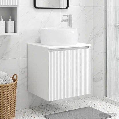 vidaXL Wall-Mounted Sink Vanity White 49.5 x 44.5 x 66 cm