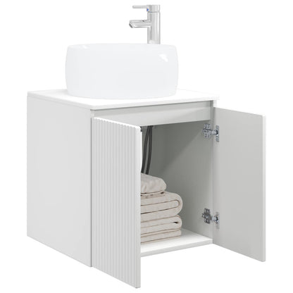 vidaXL Wall-Mounted Sink Vanity White 49.5 x 44.5 x 66 cm