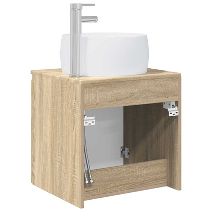 vidaXL Wall-Mounted Sink Vanity Sonoma Oak 49.5 x 44.5 x 66 cm