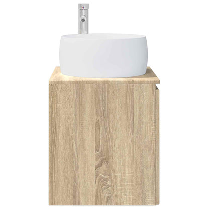 vidaXL Wall-Mounted Sink Vanity Sonoma Oak 49.5 x 44.5 x 66 cm