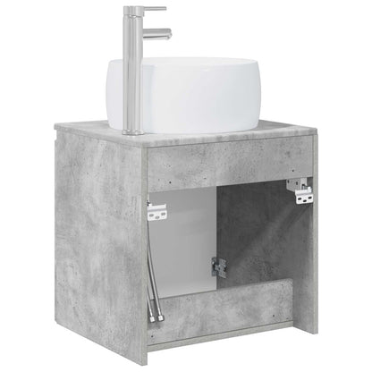 vidaXL Wall-Mounted Sink Vanity Concrete Grey 49.5 x 44.5 x 66 cm