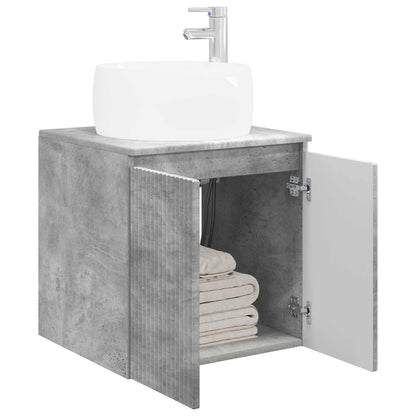 vidaXL Wall-Mounted Sink Vanity Concrete Grey 49.5 x 44.5 x 66 cm