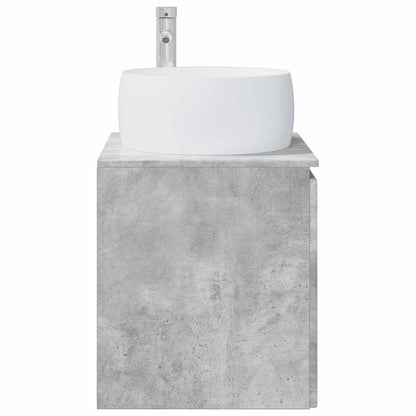 vidaXL Wall-Mounted Sink Vanity Concrete Grey 49.5 x 44.5 x 66 cm