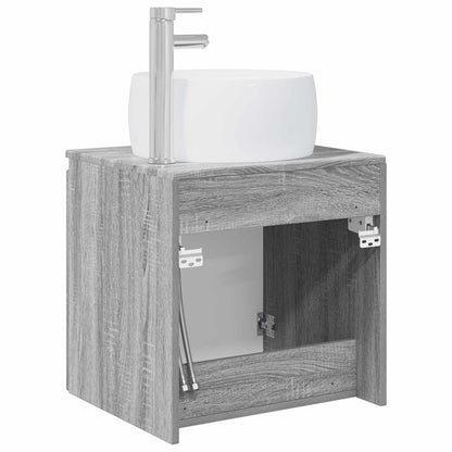 vidaXL Wall-Mounted Sink Vanity Grey Sonoma 49.5 x 44.5 x 66 cm