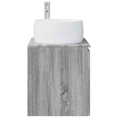 vidaXL Wall-Mounted Sink Vanity Grey Sonoma 49.5 x 44.5 x 66 cm