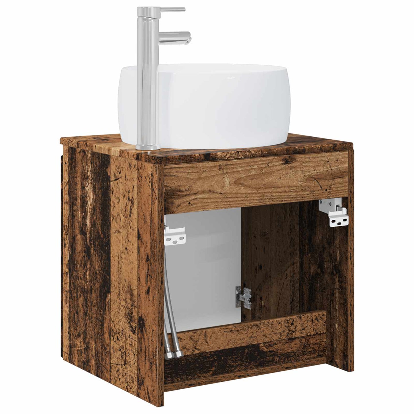 vidaXL Wall-Mounted Sink Vanity Old Wood 49.5 x 44.5 x 66 cm
