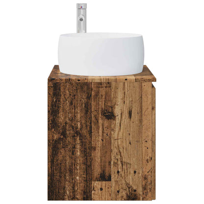 vidaXL Wall-Mounted Sink Vanity Old Wood 49.5 x 44.5 x 66 cm
