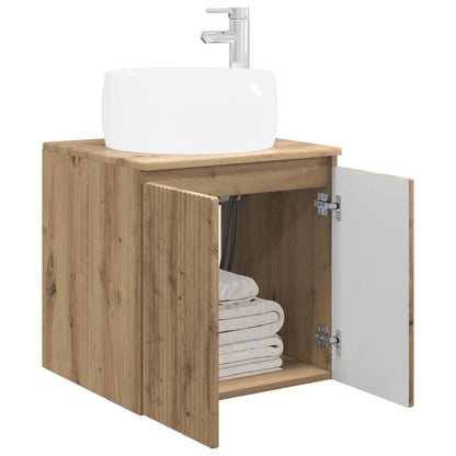 vidaXL Wall-Mounted Sink Vanity Artisan Oak 49.5 x 44.5 x 66 cm