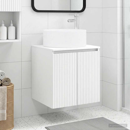 vidaXL Wall-mounted Sink Vanity White 49.5 x 44.5 x 65.5 cm